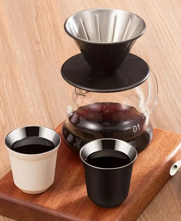 RVS Dubble Espresso Cup 80ml - per 2 st